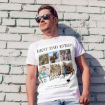 Vaderdag foto collage beste vader ooit aangepast t-shirt<br><div class="desc">Kinder familiefoto collage zwarte T-shirts sjabloon, op maat van uw 6 foto's en jouw tekst. kon een groot keepasgift voor vader voor Vaderdag, verjaardag, Kerstmis, of een andere gelegenheid zijn. Gelieve te merken op dat de tekstkleur veranderlijk is. Om het te veranderen, gebruik de optie BEWERKT GEBRUIKEND HET TOOL VAN...</div>