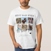 Vaderdag foto collage beste vader ooit aangepast t-shirt (Voorkant)