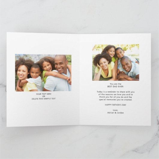 Vaderdag Foto Collage BIG Persoonlijk Kaart (Binnen)