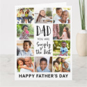 Vaderdag Foto Collage BIG Persoonlijk Kaart (Voorkant)