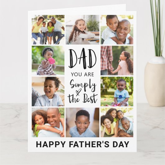 Vaderdag Foto Collage BIG Persoonlijk Kaart (Voorkant)