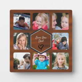Vaderdag Foto Collage Faux Wood Fotoplaat