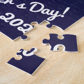 Vaderdag Foto Collage Gift Custom Puzzle Legpuzzel (Zijkant)