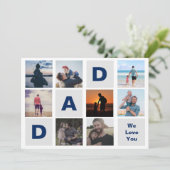 Vaderdag foto collage kaart (Staand voorkant)