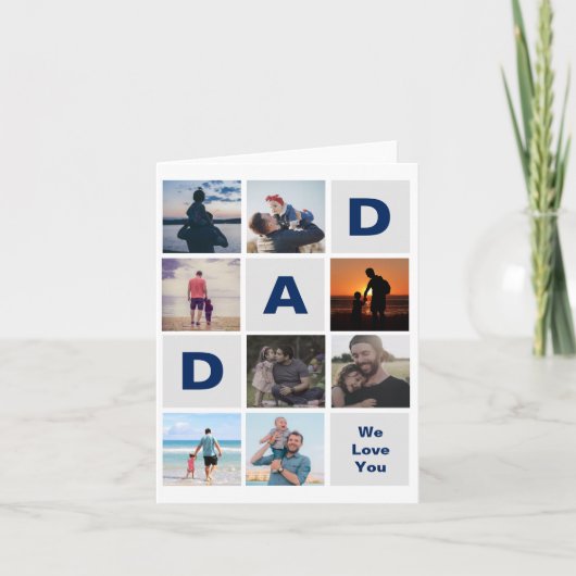Vaderdag foto collage kaart (Voorkant)