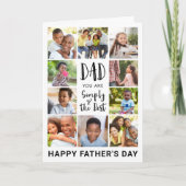 Vaderdag Foto Collage Persoonlijk Feestdagen Kaart (Voorkant)