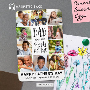Vaderdag Foto Collage Persoonlijk Magneet