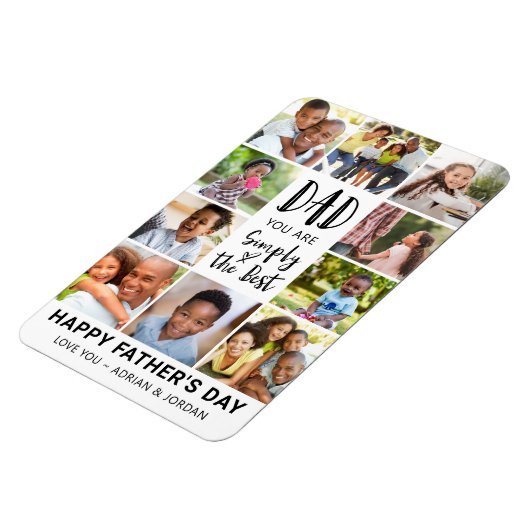Vaderdag Foto Collage Persoonlijk Magneet (Linkerzijde)