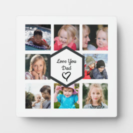 Vaderdag Foto Collage White Fotoplaat