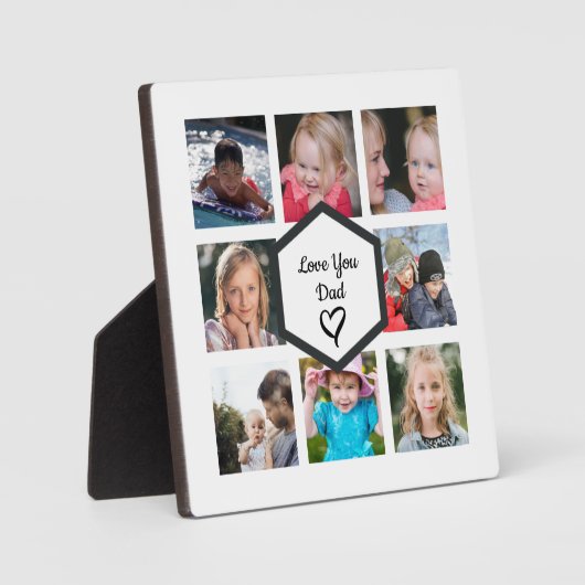 Vaderdag Foto Collage White Fotoplaat (Voorkant)