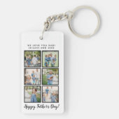 Vaderdag Foto Collage White Sleutelhanger (achterkant)