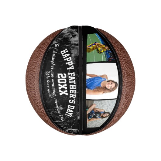Vaderdag Foto Gift Basketball Ball Basketbal (Verticaal)