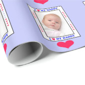 Vaderdag Foto Gift Wrap Wrapping Paper Cadeaupapier (Rol Hoek)