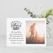Vaderdag Foto Heer zegene u Christelijke Bijbel Feestdagenkaart (Staand voorkant)