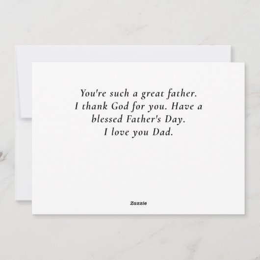 Vaderdag Foto Heer zegene u Christelijke Bijbel Feestdagenkaart (Achterkant)