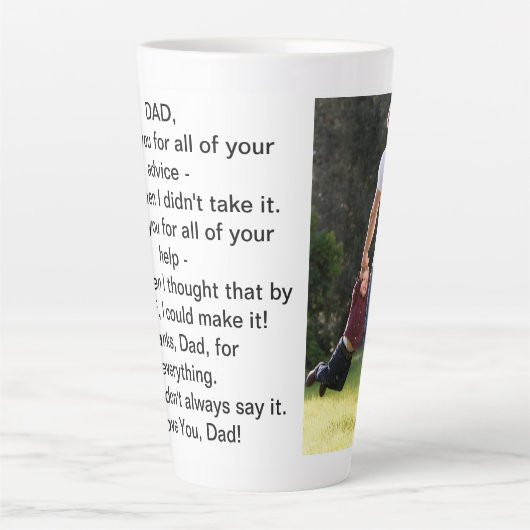  Vaderdag foto Latte Mok (Voorkant)