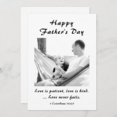 Vaderdag Foto Liefde Christelijk Bijbelvers Flat Feestdagenkaart (Voorkant / Achterkant)
