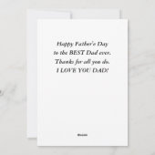 Vaderdag Foto Liefde Christelijk Bijbelvers Flat Feestdagenkaart (Achterkant)