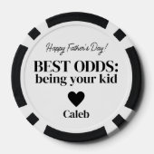 Vaderdag Foto Poker Chip voor Papa: Beste Kansen (Achterkant)