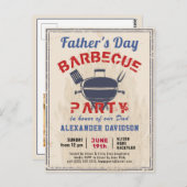 Vaderdag Foto  Uitnodiging BBQ Party (Voorkant / Achterkant)