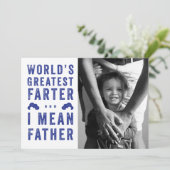Vaderdag Foto van 's werelds grootste boer Kaart (Staand voorkant)
