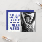 Vaderdag Foto van 's werelds grootste boer Kaart (Voorkant / Achterkant in situ)