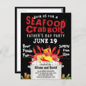 Vaderdag Foto van Seafood Party Uitnodiging (Voorkant / Achterkant)