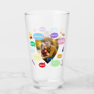 Vaderdag Foto Woordwolken Beste Papa Vader Glas