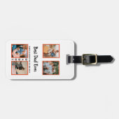 Vaderdag fotoafbeelding collage voor vader bagagelabel (Voorkant horizontaal)