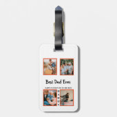 Vaderdag fotoafbeelding collage voor vader bagagelabel (Achterkant verticaal)