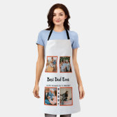 Vaderdag fotoafbeelding collage voor vader schort (Gedragen)