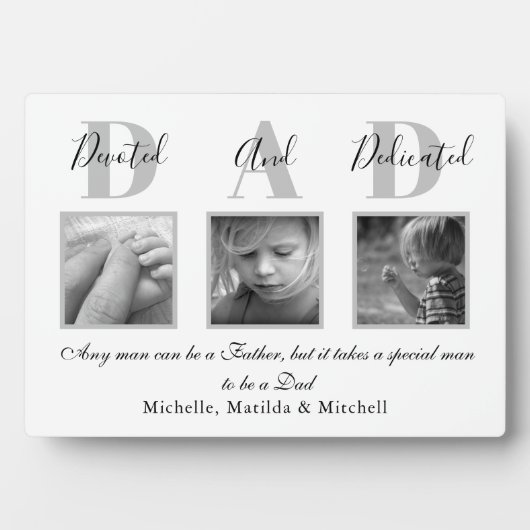 Vaderdag fotocollage fotoplaat (voorkant)