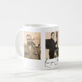 Vaderdag fotocollage hou van je vader koffiemok (Voorkant links)