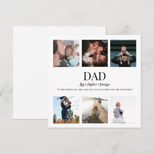 Vaderdag Fotocollage Kaart (Voorkant / Achterkant)