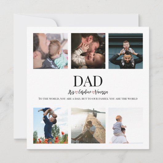 Vaderdag Fotocollage Kaart (Voorkant)