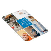 Vaderdag Fotocollage magneet blauw (Rechterzijde)