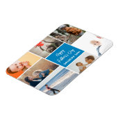 Vaderdag Fotocollage magneet blauw (Linkerzijde)