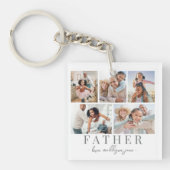 Vaderdag Fotocollage Sleutelhanger (Voorkant)
