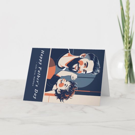 Vaderdag fotokaart - aangepast bericht voor papa bedankkaart (Voorkant)