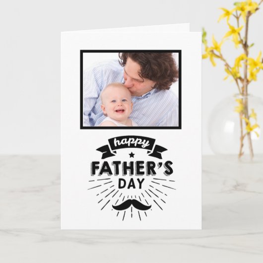 Vaderdag Fotosjabloon gepersonaliseerd Kaart (Gele Bloem)