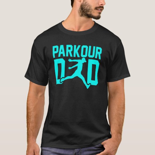Vaderdag Free Runner Traceur Papa Parkour Da T-shirt (Voorkant)