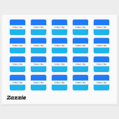 VADERDAG Fun Two Tone Blue White Stripes Vierkante Sticker (Vel)