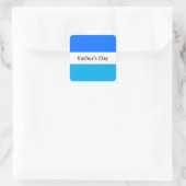 VADERDAG Fun Two Tone Blue White Stripes Vierkante Sticker (Tas)