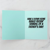 VADERDAG FUNNY CAT PLAYING BANJO KAART (Binnen)