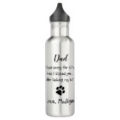 Vaderdag - Funny Dog Dad Birthday - Pet Photo Waterfles (Links)