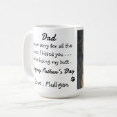 Vaderdag - Funny Dog Dad - Pet Photo Hondenhumor Koffiemok (Voorkant links)