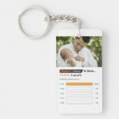 Vaderdag Funny Five Star Photo Sleutelhanger (Voorkant)