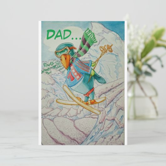 VADERDAG FUNNY GREETINGS-KAART.  BEDANKKAART (Staand voorkant)