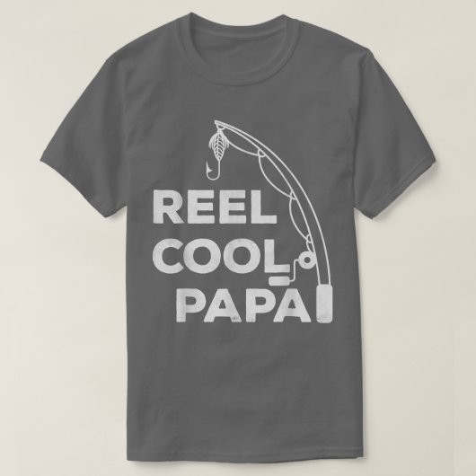 Vaderdag - Funny Vist Reel Cool Papa Pap T- T-shirt (Design voorkant)