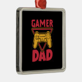 Vaderdag Gamer Dad Metalen Ornament (Rechts)